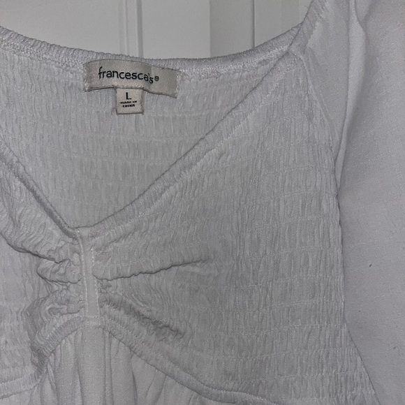 Francesca’s Long Sleeve White Dress - Picture 3 of 4